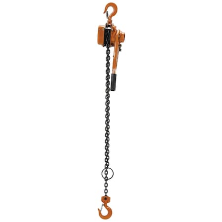 Vestil Economy Lever Hoist, 2K, 5 ft., 2000 lbs Load Capacity, 5 ft Hoist Lift, Hook ELH-20-5